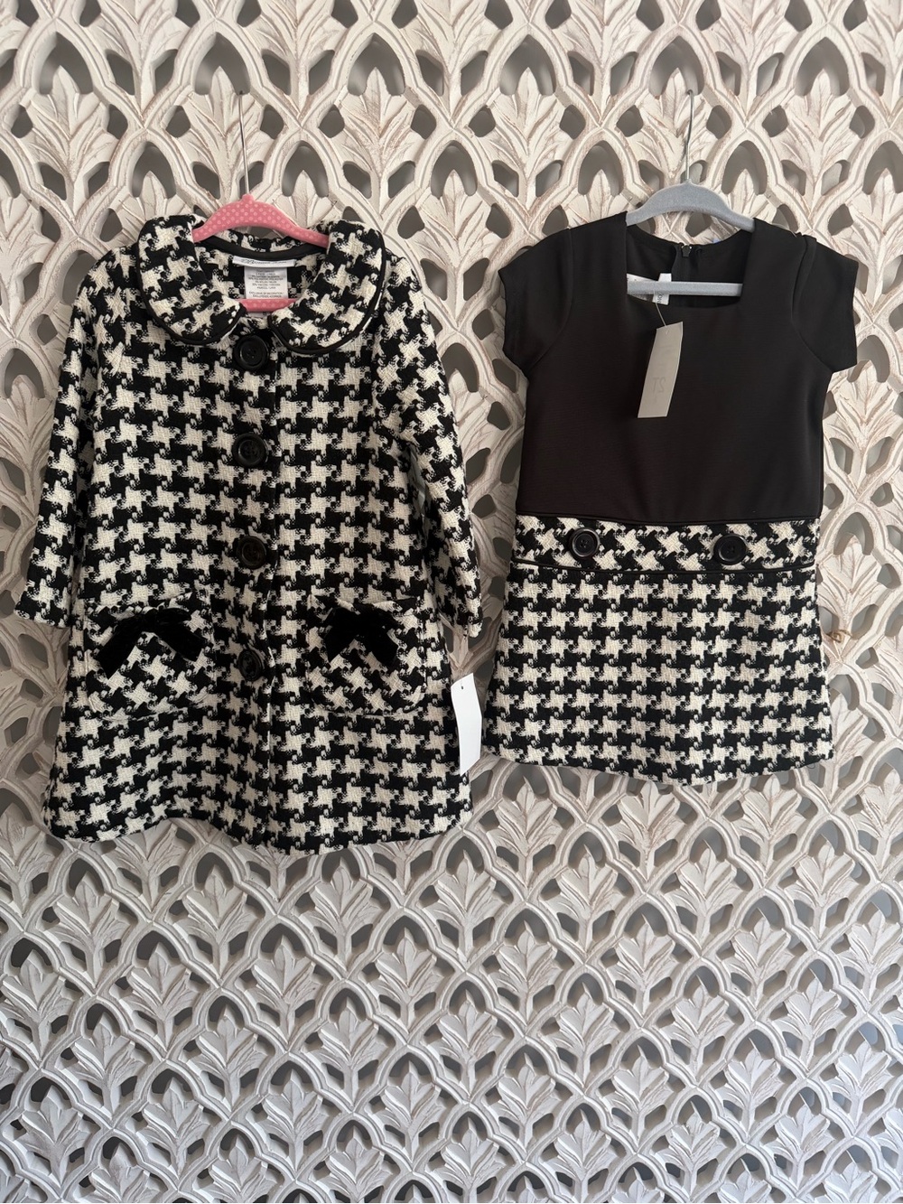 Bonnie Jean Girls 2T Houndstooth Dress & Coat 2 Piece Set NWT